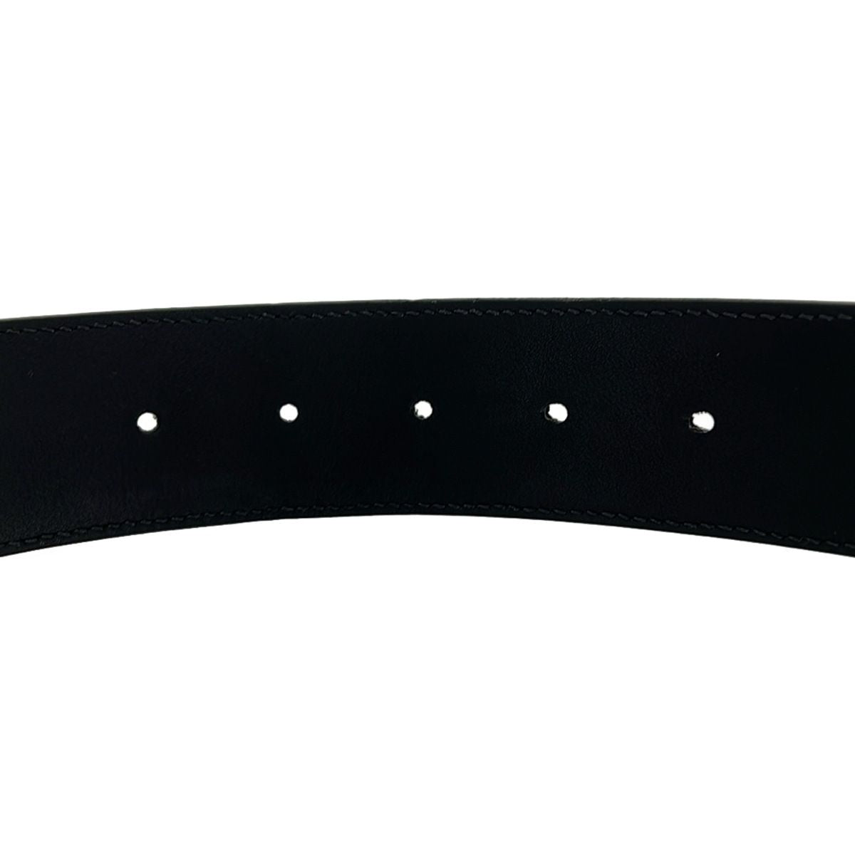 Gucci Belt 85 34 Black Dark Gray Silver Interlocking GG Plus Supreme Leather — view 5