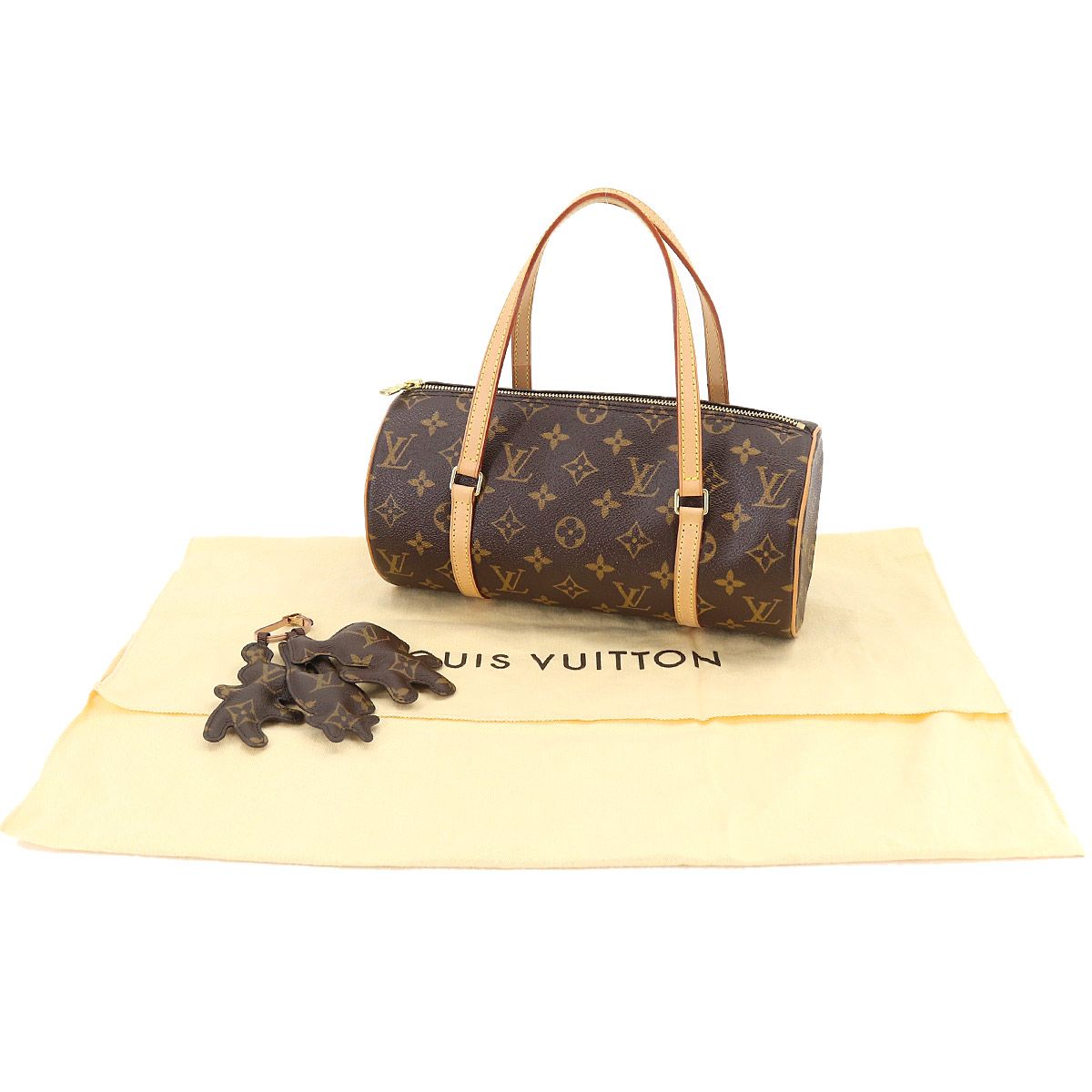 Louis Vuitton Monogram Comme Des Garcons Papillon 26 Hand Bag Gold — view 8