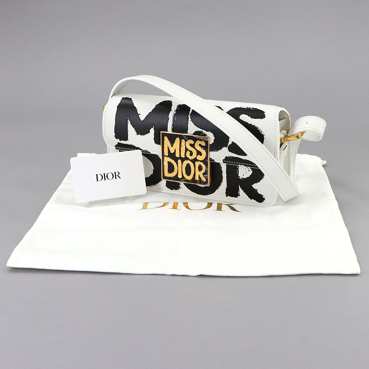 Dior Miss Flap Shoulder Bag Leather White — view 2
