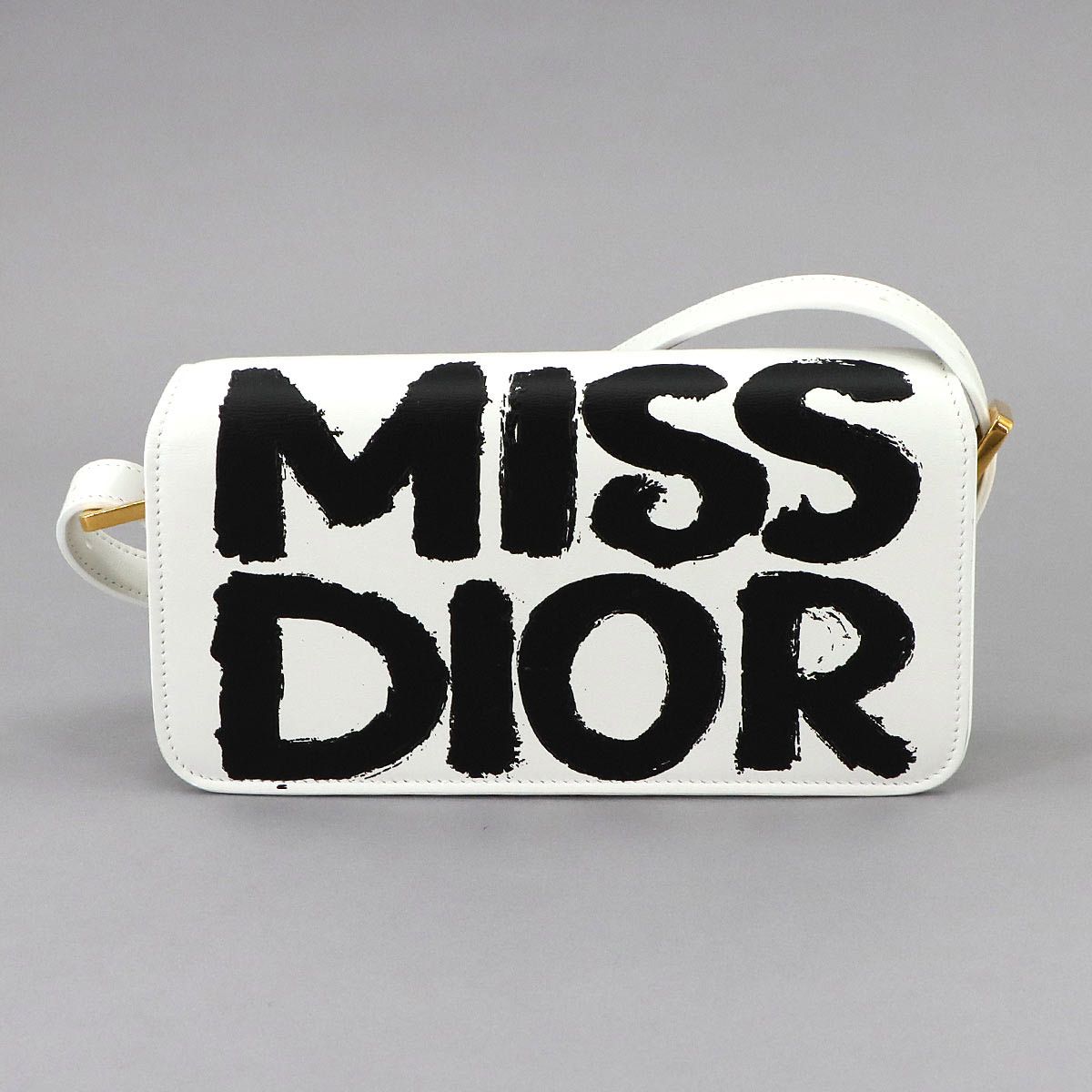 Dior Miss Flap Shoulder Bag Leather White — view 3