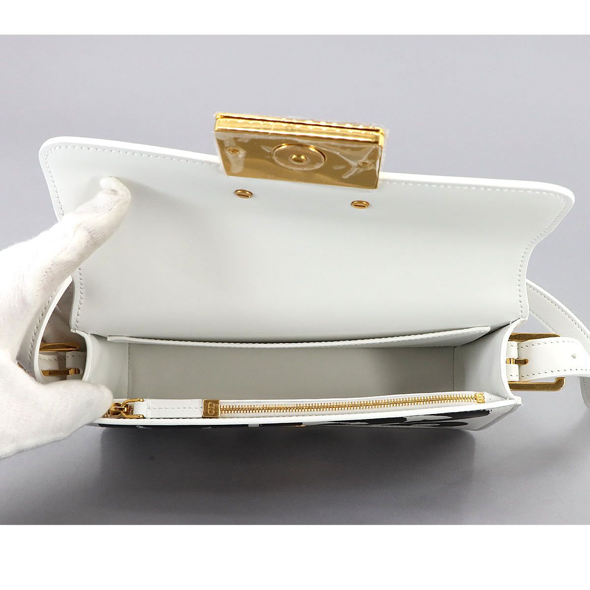 Dior Miss Flap Shoulder Bag Leather White — view 7