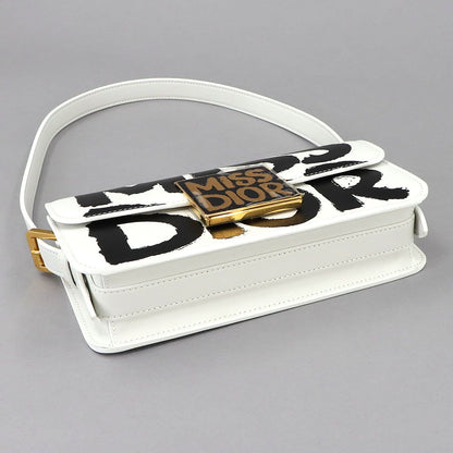 Dior Miss Flap Shoulder Bag Leather White — view 5