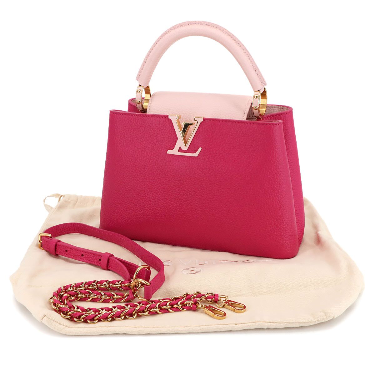 Louis Vuitton Capucines BB 2-Way Bag Taurillon Leather Pink — view 2