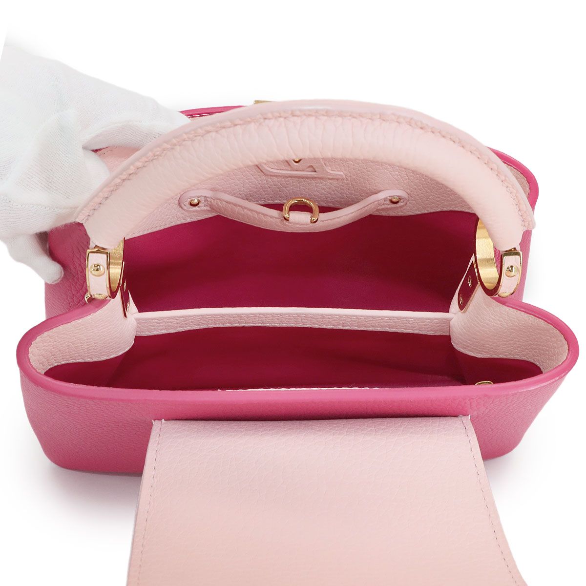 Louis Vuitton Capucines BB 2-Way Bag Taurillon Leather Pink — view 7