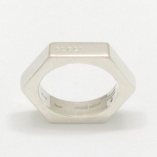 Gucci Hexagon Ring Limited Edition Sterling Silver Hexagonal