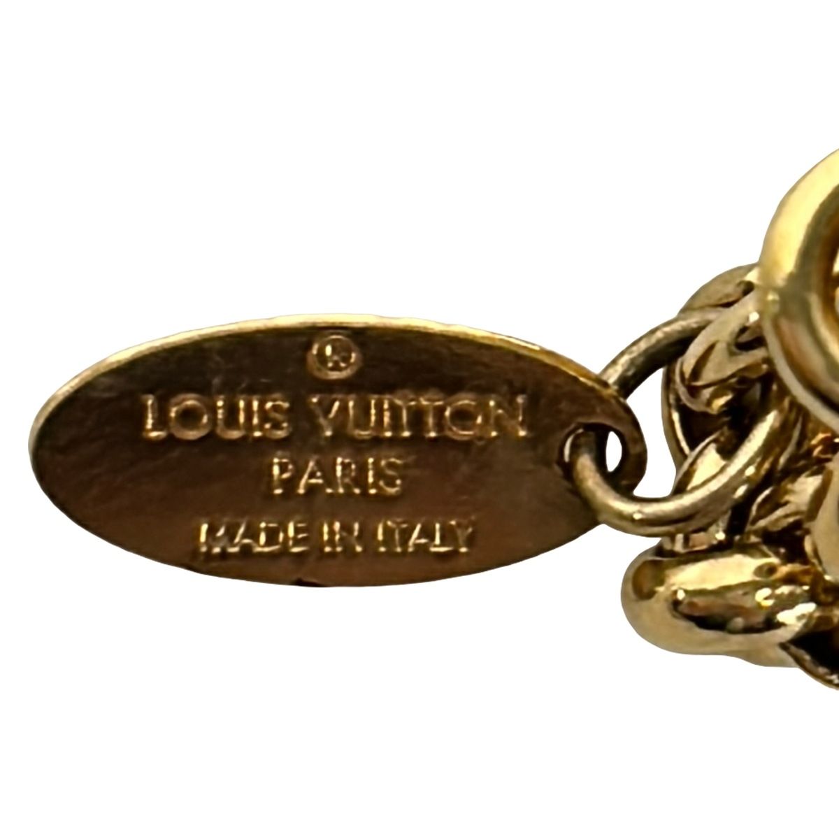 Louis Vuitton Key Holder Bag Charm Fleur Deux Monogram Gold Black — view 3