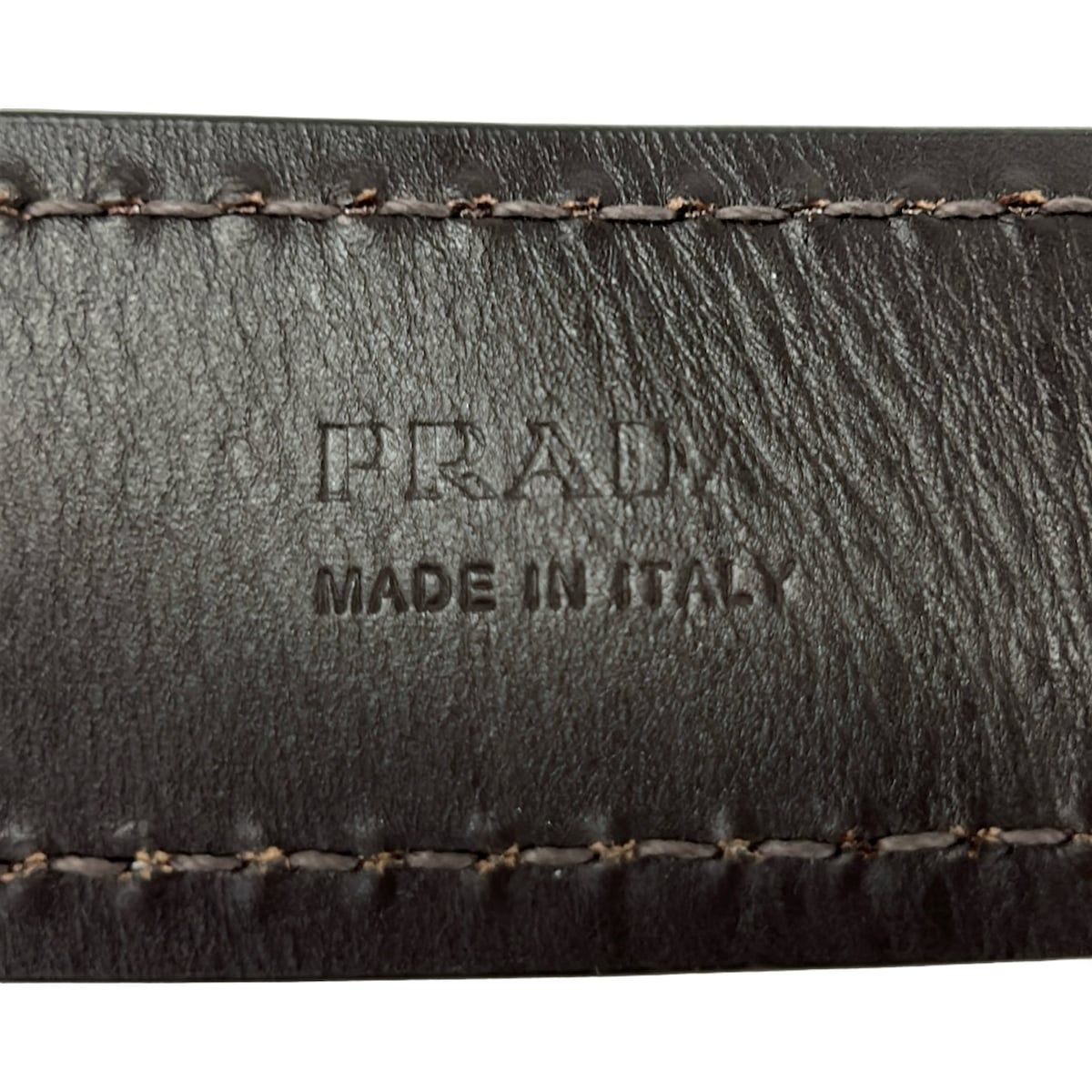 Prada Belt 30 75 Dark Brown Leather — view 4