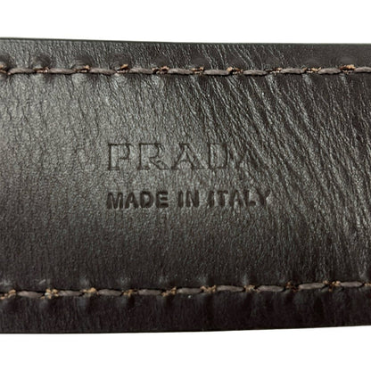 Prada Belt 30 75 Dark Brown Leather — view 4