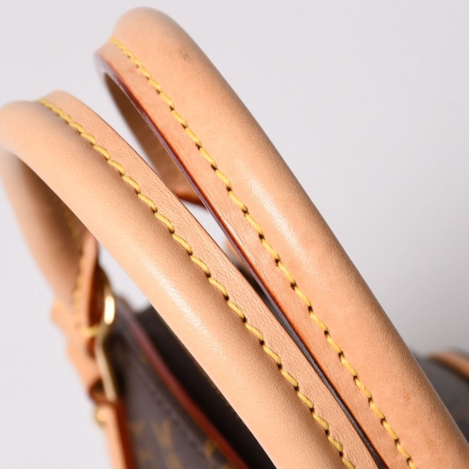 Louis Vuitton Ellipse PM Handbag Monogram Leather Brown Gold — view 8