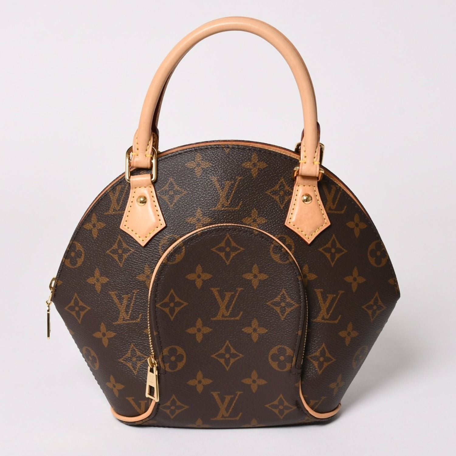 Louis Vuitton Ellipse PM Handbag Monogram Leather Brown Gold — view 3