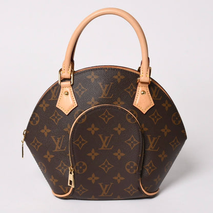 Louis Vuitton Ellipse PM Handbag Monogram Leather Brown Gold — view 3