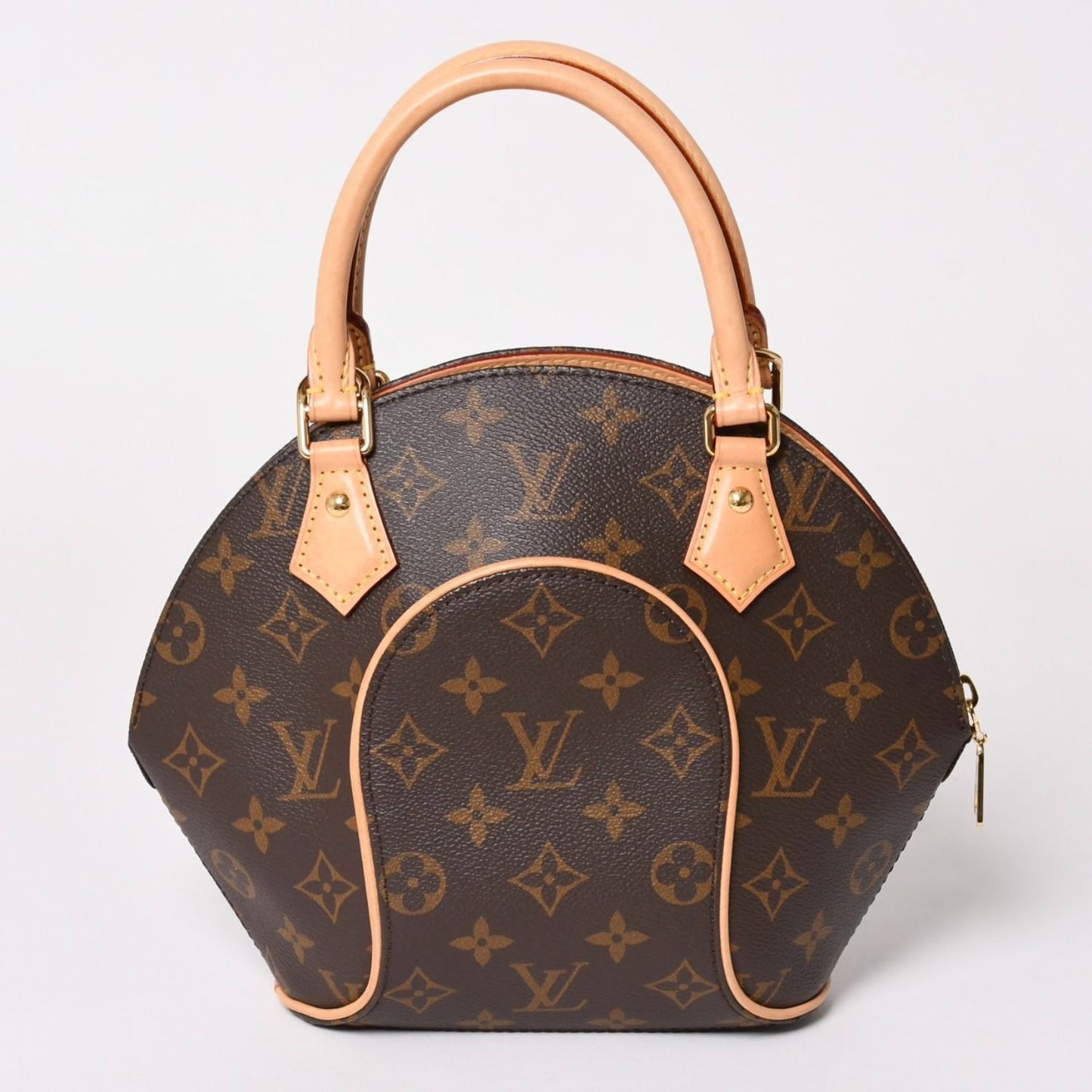 Louis Vuitton Ellipse PM Handbag Monogram Leather Brown Gold — view 2