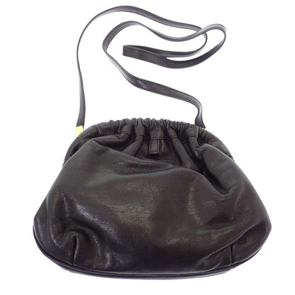 Celine Kiss Lock Shoulder Vintage Bag Tote Leather Black Gold — view 3