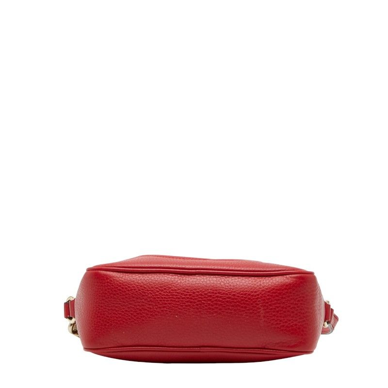Gucci Interlocking Soho Crossbody Shoulder Bag Red Leather — view 3