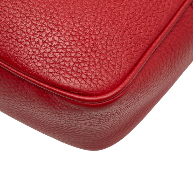 Gucci Interlocking Soho Crossbody Shoulder Bag Red Leather — view 7