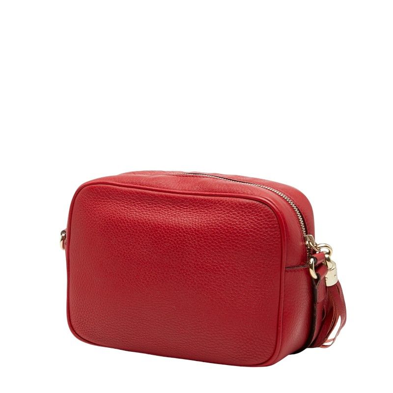 Gucci Interlocking Soho Crossbody Shoulder Bag Red Leather — view 2