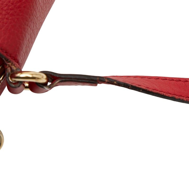 Gucci Interlocking Soho Crossbody Shoulder Bag Red Leather — view 9