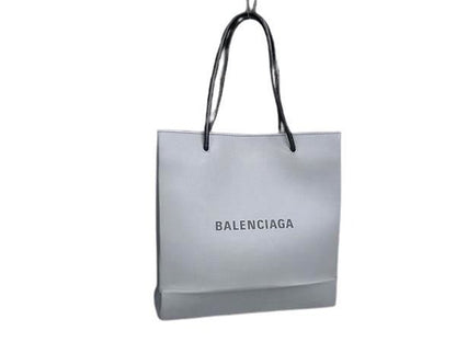 Balenciaga Handbag Gray Leather Shopping Tote