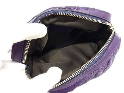 Gucci Pouch Bamboo Purple Leather — view 3