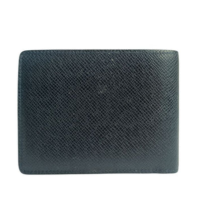 Louis Vuitton Bifold Wallet Portefeuille Multiple Noir Taiga Leather Billfold — view 3