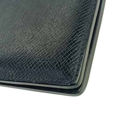 Louis Vuitton Bifold Wallet Portefeuille Multiple Noir Taiga Leather Billfold — view 5