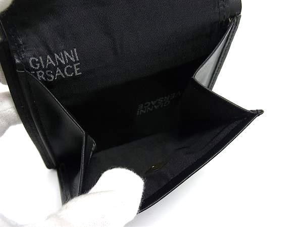 Versace Gianni Bifold Wallet Sunburst Black Leather — view 5