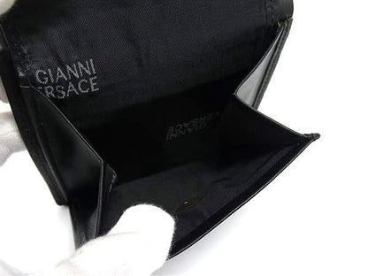 Versace Gianni Bifold Wallet Sunburst Black Leather — view 5