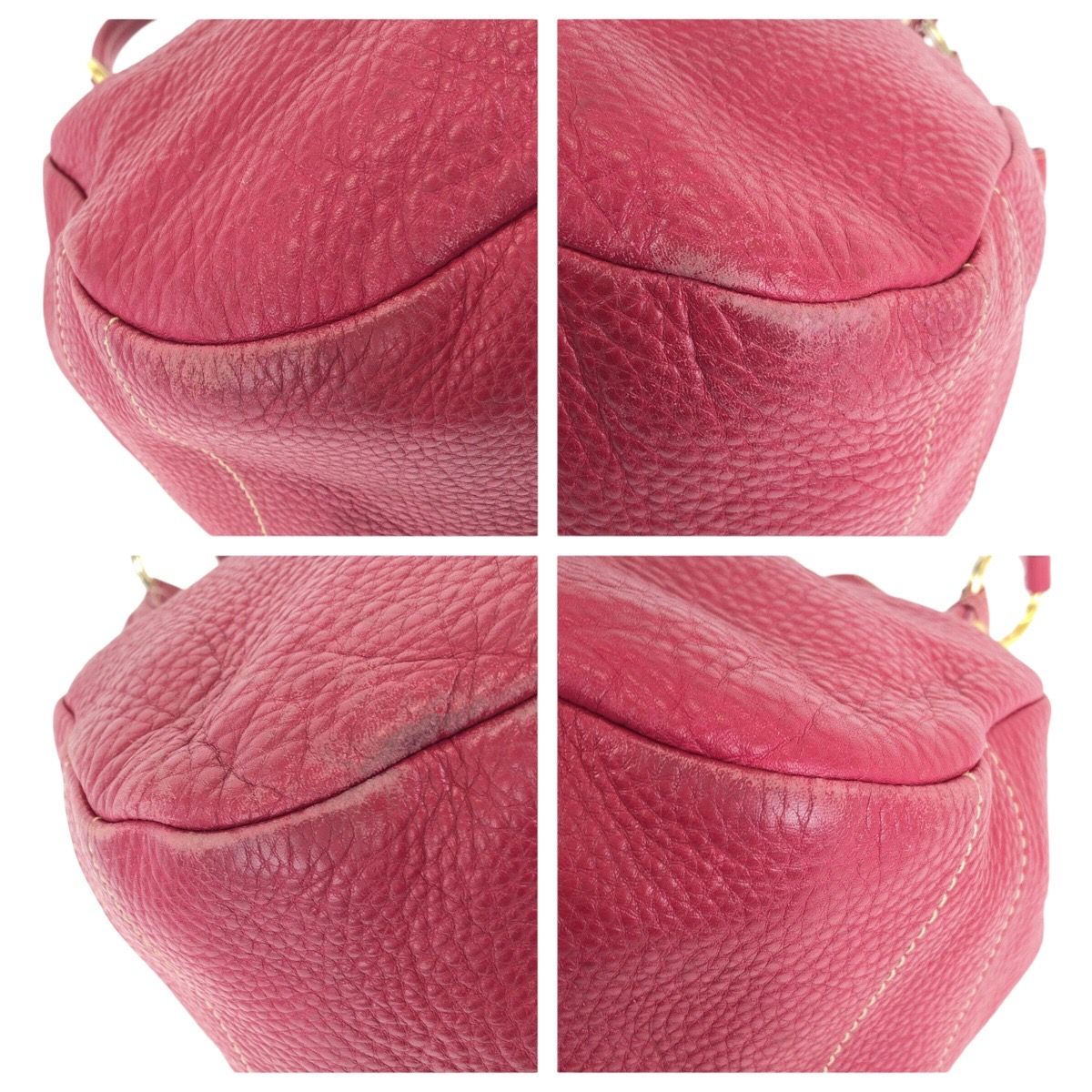 Prada Vitello Daino Hobo Pink Gold Leather Shoulder — view 3