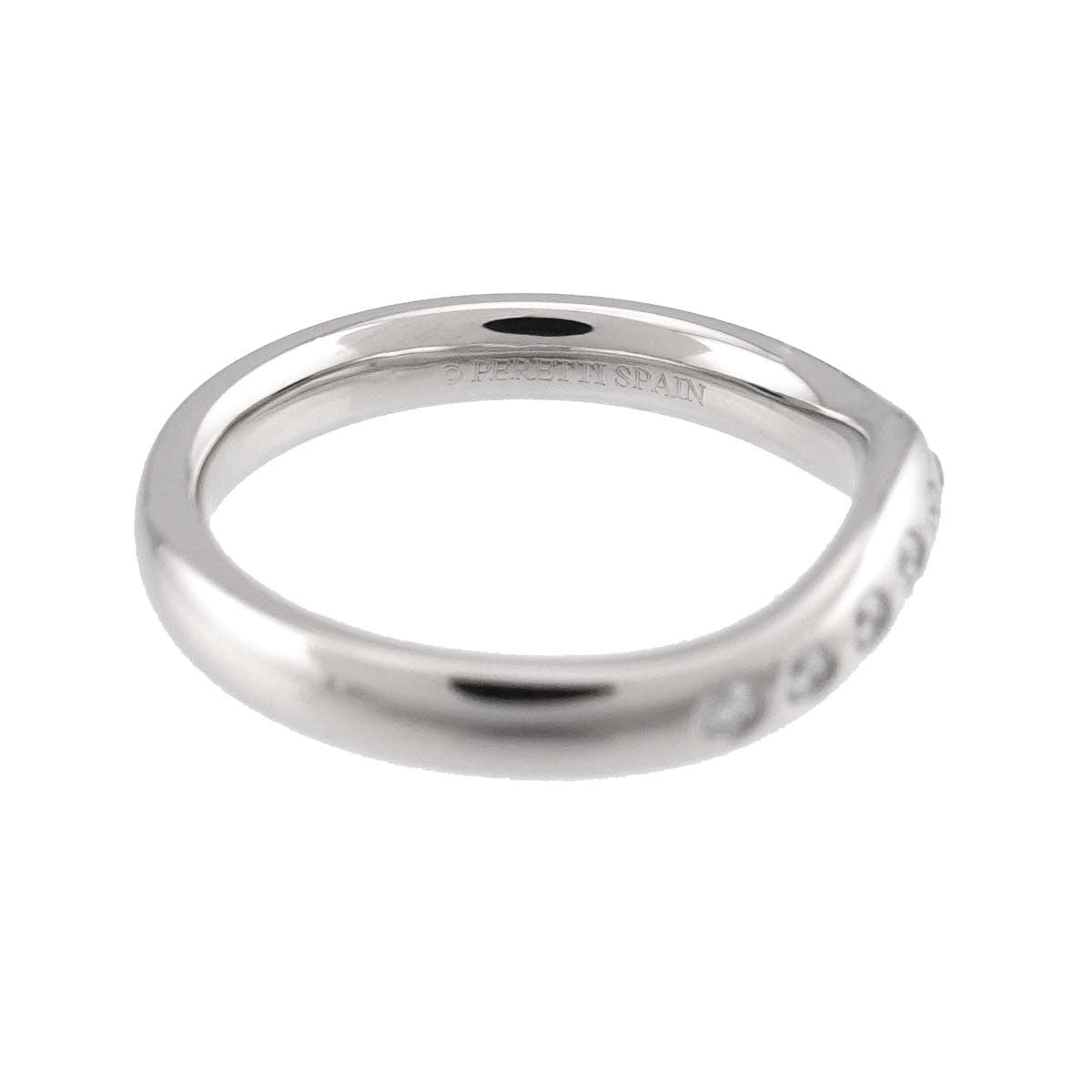 Tiffany & Co Wide Curved Band Ring Diamond Pt Platinum — view 4