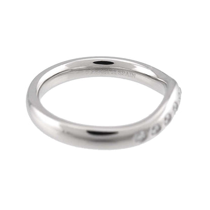 Tiffany & Co Wide Curved Band Ring Diamond Pt Platinum — view 4