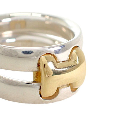 Hermes Olympe Actual Ring 18k Gold 925 Sterling Silver