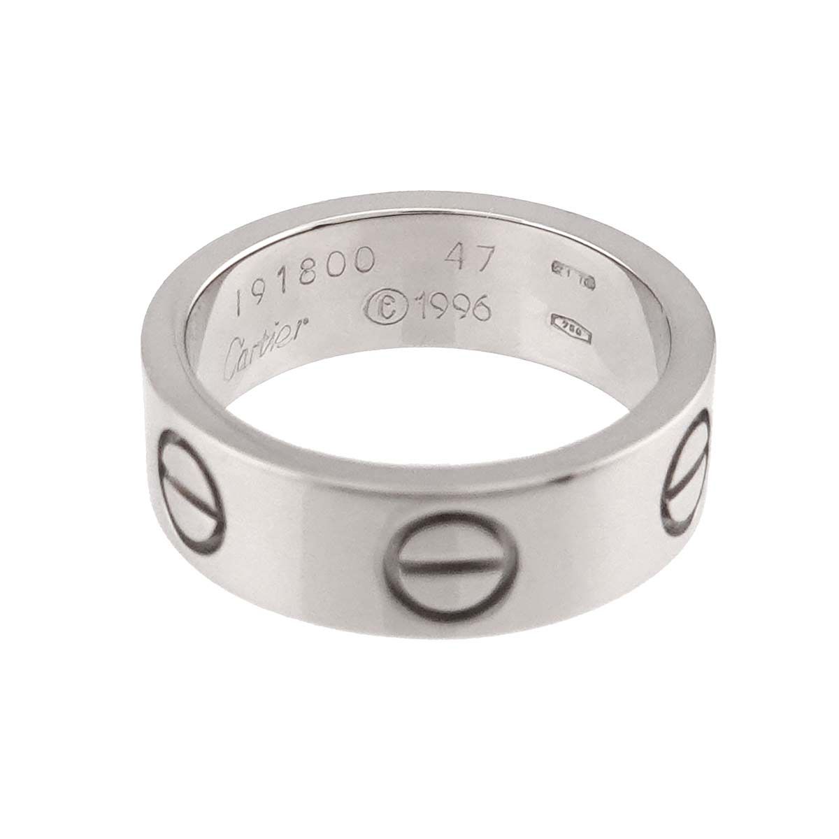 Cartier Love 47 Ring 18k WG White Gold 750 Certificate — view 3