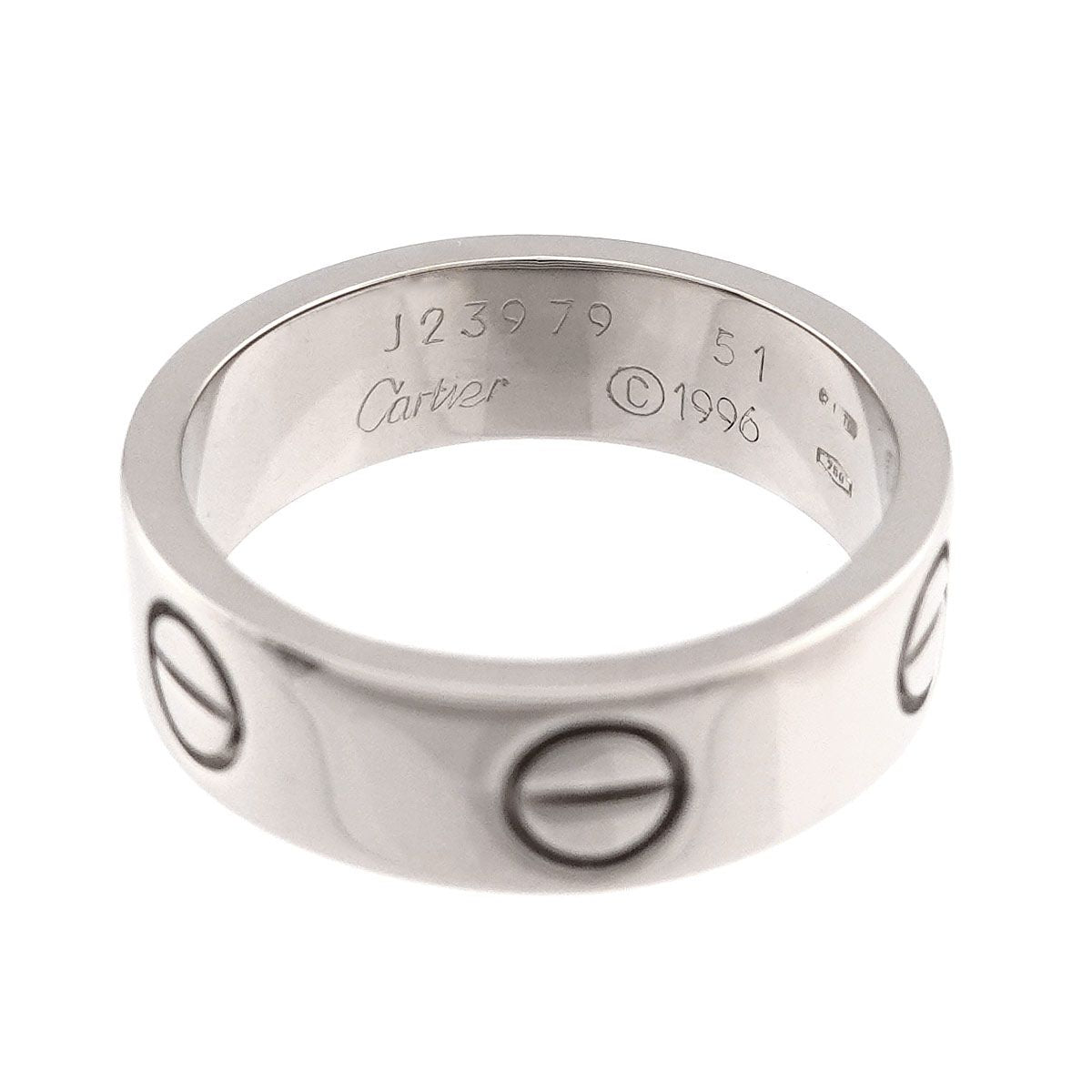 Cartier Love Classic 51 Ring 18k WG White Gold 750 Certificate — view 3