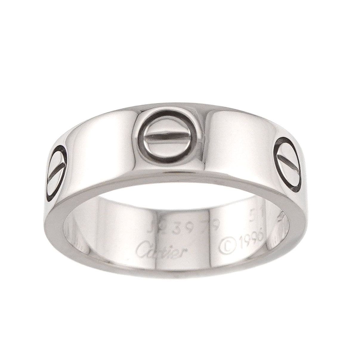 Cartier Love Classic 51 Ring 18k WG White Gold 750 Certificate — view 2