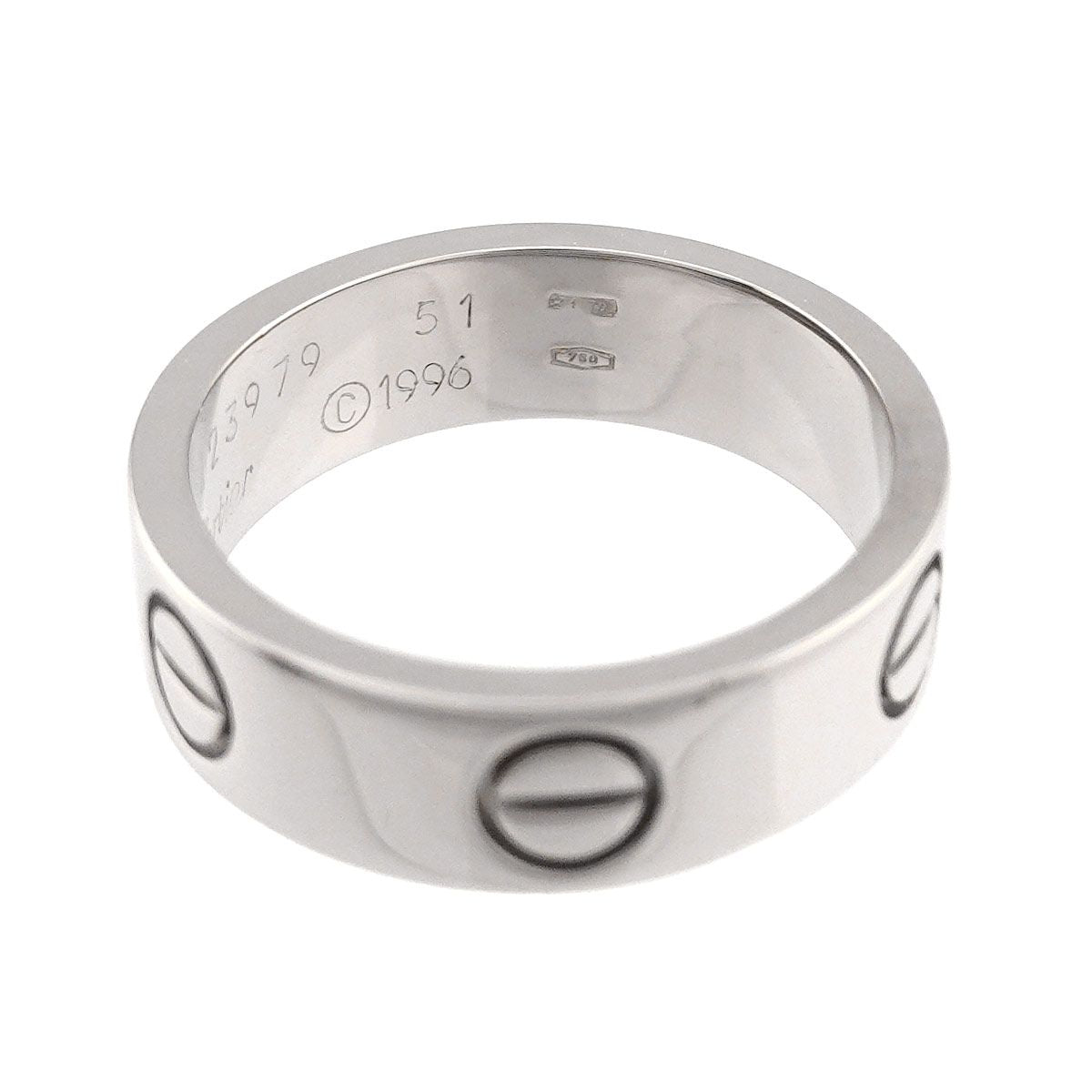 Cartier Love Classic 51 Ring 18k WG White Gold 750 Certificate — view 4