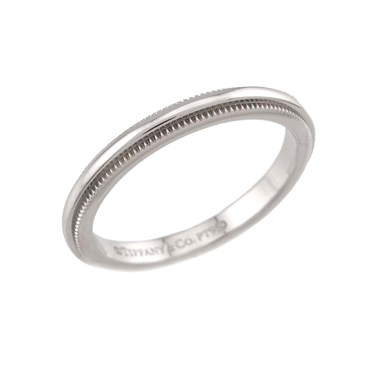 Tiffany & Co Milgrain Ring Pt Platinum Together — view 4