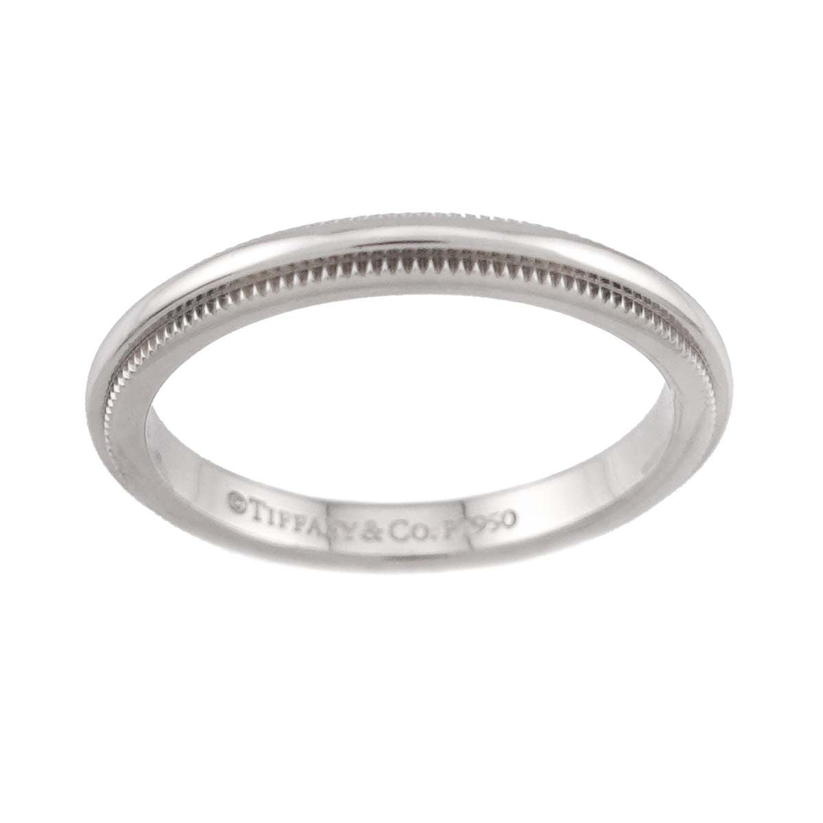 Tiffany & Co Milgrain Ring Pt Platinum Together — view 2