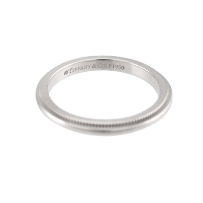 Tiffany & Co Milgrain Ring Pt Platinum Together — view 3