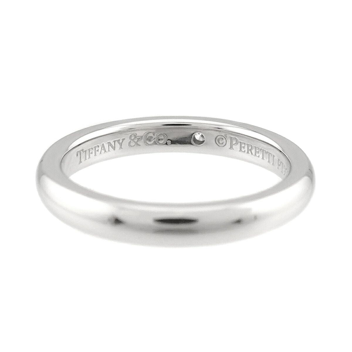 Tiffany & Co Stacking Band Ring Diamond Pt Platinum — view 3