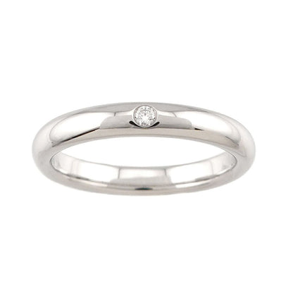 Tiffany & Co Stacking Band Ring Diamond Pt Platinum — view 2