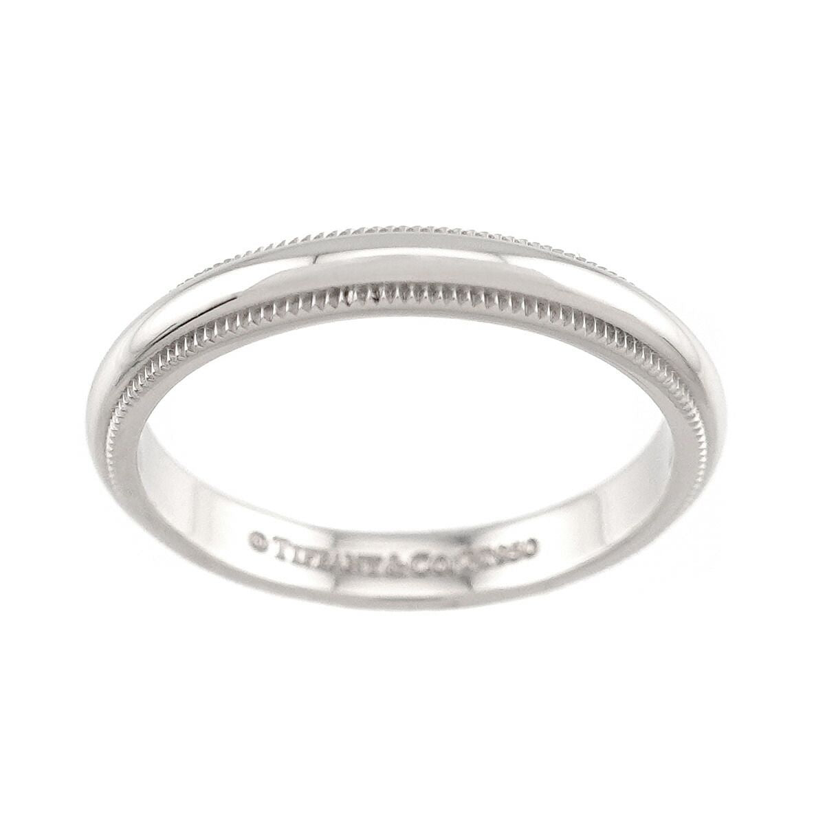 Tiffany & Co Milgray Ring Pt Platinum Together Milgrain — view 2