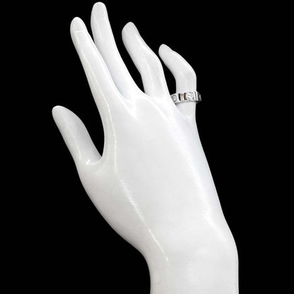Cartier Love 48 Ring Half Diamond 18k WG White Gold 750 — view 8