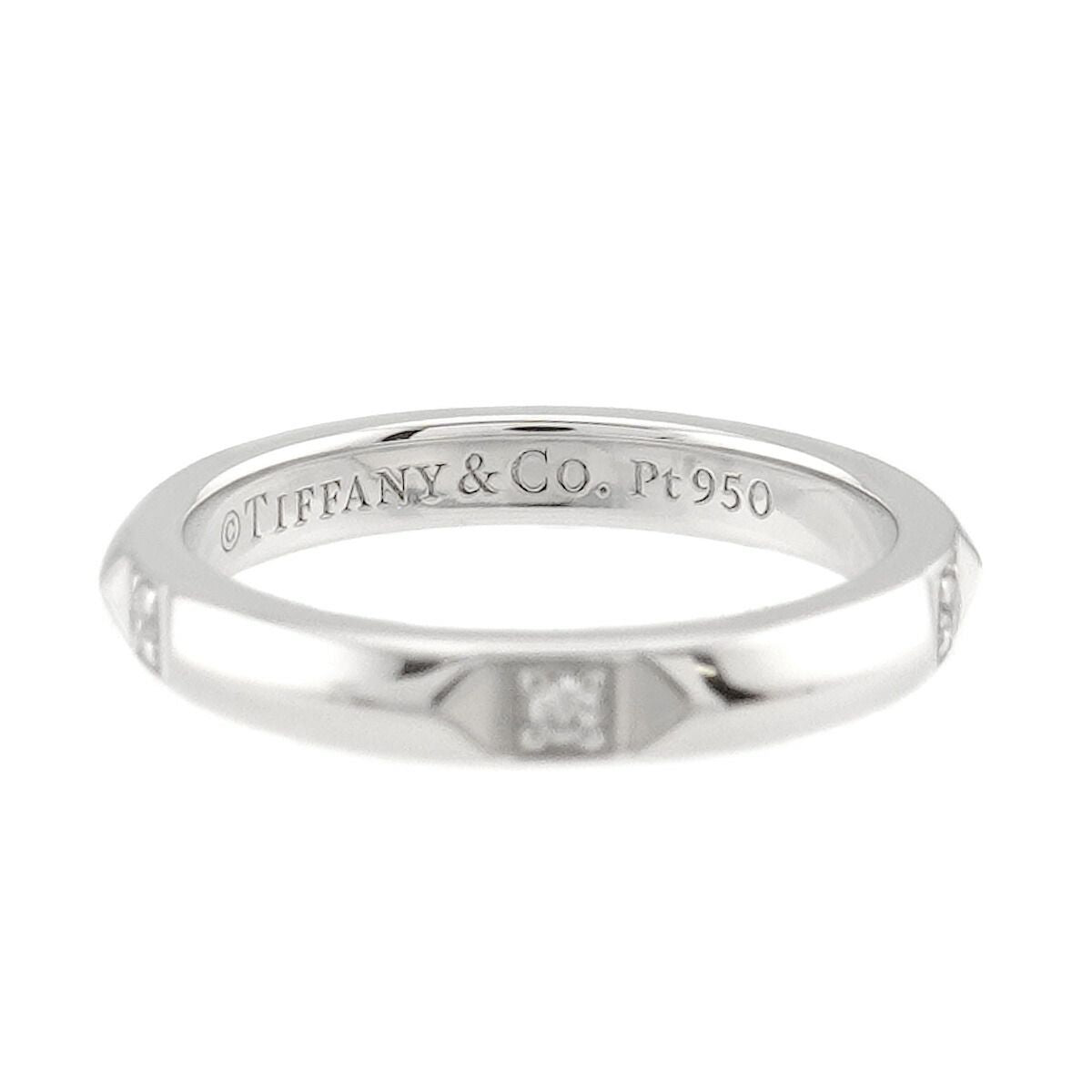 Tiffany & Co True Band Ring Diamond Pt Platinum — view 3