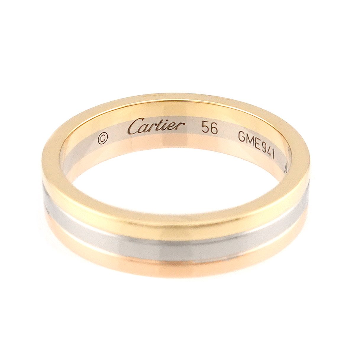 Cartier Vendome 56 Ring 18k YG WG PG Suri Gold 750 — view 3