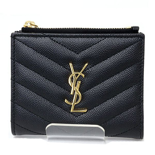 Saint Laurent Monogram Bifold Wallet Cassandra Black