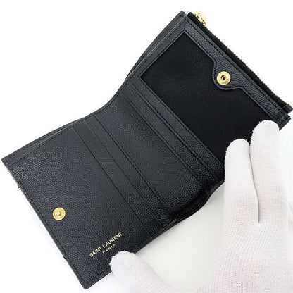 Saint Laurent Monogram Bifold Wallet Cassandra Black — view 4