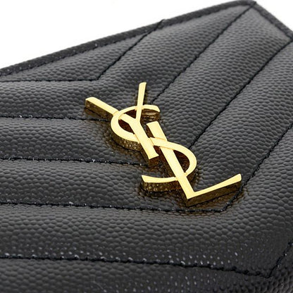Saint Laurent Monogram Bifold Wallet Cassandra Black — view 6