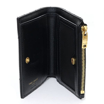 Saint Laurent Monogram Bifold Wallet Cassandra Black — view 5