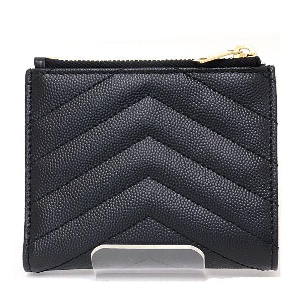 Saint Laurent Monogram Bifold Wallet Cassandra Black — view 3