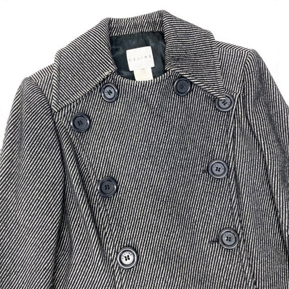 Celine Double Breasted jacket Shaw coat Striped Pattern Black White — view 4